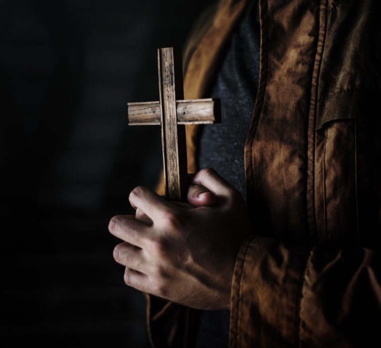 Adult Woman Hands Holding Cross Praying for God Religion